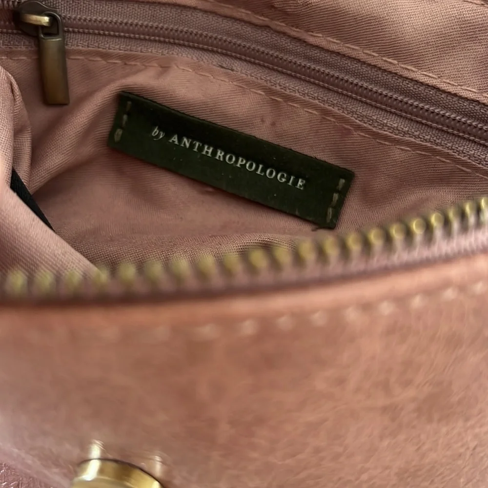 Anthropologie Emma Rose Pink Convertible Crossbody Bag - Picture 4 of 5